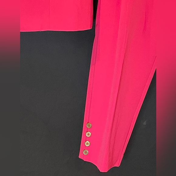 New York & Company Ruffle Sleeve Pant Suit. Fuschia SIZE M VEST . SIZE 10 PANT - Picture 7 of 12
